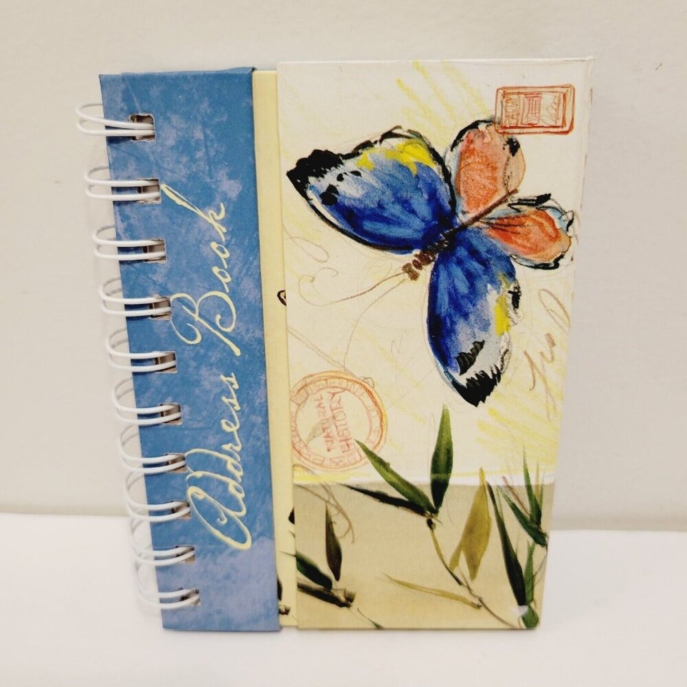 Vtg LANG Desktop Butterflies Address Book Susan Winget Artwork CLEAN